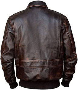 Blouson en cuir pour homme brodé sur mesure, avec patch personnalisé, en véritable peau de mouton, pour tenues de marque de mode uniques - Product Image 4