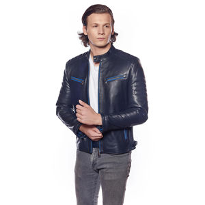 Chaqueta de Invierno para Hombre, de Cuero Genuino y Lona, Resistente al Viento, con Calefacción, Ecológica, de Secado Rápido, Colores Personalizables, Alta Demanda - Product Image 1