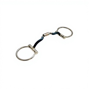 Nuevos bocados para caballo de acero inoxidable azul con boca de hierro dulce/bridas de Riaz Jamal Intel - Product Image 5
