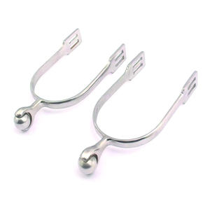 Espuelas de equitación de calidad premium al por mayor, equipo de acero inoxidable, sin óxido, con rodillo, para caballos - Product Image 1