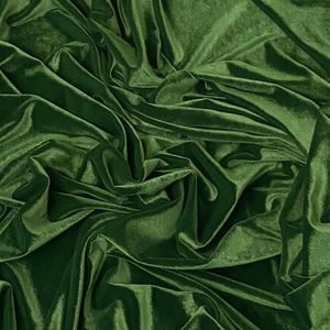 Green 100% Polyester Velvet Fabric Medium Weight Woven Plain Dyed 130GSM Luxury Apparel Dress Suit Material Breathable Soft - Product Image 3
