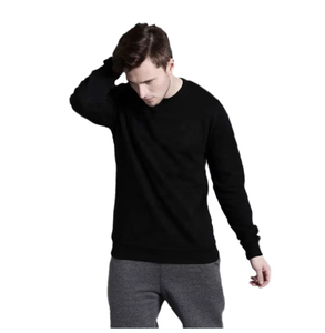 เสื้อสเวตเชิ้ตคอกลมทรงปกติสำหรับผู้ชาย สีพื้น ผ้าถัก 100% คอตตอน สวมใส่สบายๆ ในฤดูใบไม้ร่วง - Product Image 1