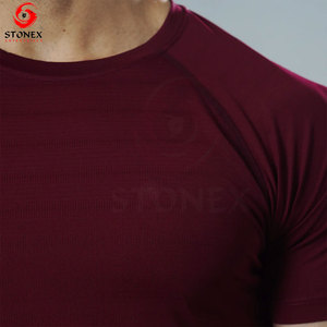 High Quality Men Gym <b>Shirt</b> <b>Polyester</b> Spandex Workout T <b>Shirt</b> Breathable Sportswear Bulk OEM Services - Product Image 6