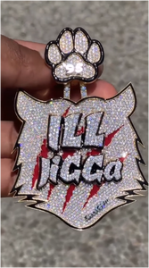 Colgante Hip Hop de Plata de Ley con Baño de Oro Rosa y Moissanita VVS de Corte Redondo, Diseño de Personaje Masculino con Patrón de Pierna, Súper Ventas - Product Image 4