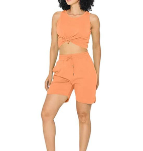 Custom logo Summer Candy Color Fitness Shirt Slim <b>Crop</b> <b>Tops</b> High Quality Fashion T shirt for Women - Product Image 2