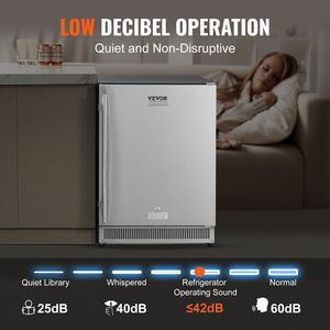 Refrigerador de Bebidas de 24 Pulgadas para Interiores/Exteriores, 185QT, 175 Latas, Refrigerador de Cerveza Independiente Bajo Mostrador, Enfriador de Vino y Bebidas de 24 Pulgadas - Product Image 5