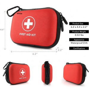 Botiquín <span class=keywords><strong>de</strong></span> Primeros Auxilios Pequeño <span class=keywords><strong>de</strong></span> 114 Piezas, Estuche Rígido Impermeable, Kit Médico para Viajes, Hogar, Auto, Camping, Emergencias y Supervivencia - Product Image 5
