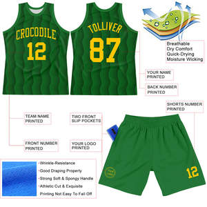 Camiseta de Baloncesto Personalizada de Verano, 100% Poliéster Transpirable, Sublimada, de Secado Rápido y Absorción de Humedad - Product Image 3