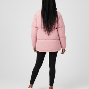 High Quality Women Puffer Jacket OEM Custom Colors Size Embroider Logo Plus Size Zipper Insulated Bubble <b>Coat</b> - Product Image 2