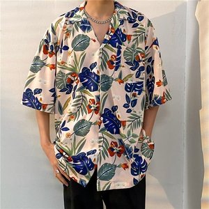 Chemise Hawaïenne Tendance pour Homme à Manches Courtes en Tissu Glacé, Motif Floral Baroque, Idéale pour les Vacances – Nouveauté Dropshipping - Product Image 5