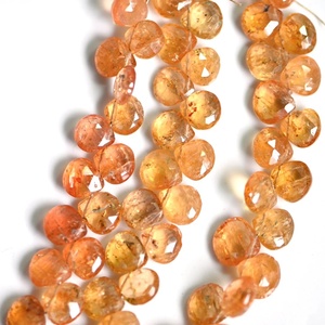 100% arrivée naturelle topaze impériale perles en forme de coeur à facettes coupe perle topaze impériale pour la fabrication de bijoux - Product Image 5