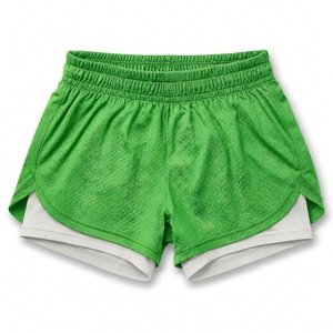 Shorts de sport en mesh 2-en-1 150 GSM avec doublure de compression, marque personnalisée, OEM, vente en gros - Product Image 1