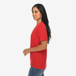 Red Essential Pure Cotton Short Sleeve Crew Neck T-Shirt Men Cotton Half Sleeve <b>Round</b> Neck T-Shirt - Product Image 3