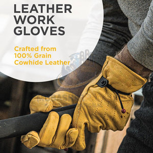 Comfortable Grain Leather Rigger Gloves Crafted For Extended Wear In Active Work <b>Environments</b> Rigger Gloves - Product Image 6