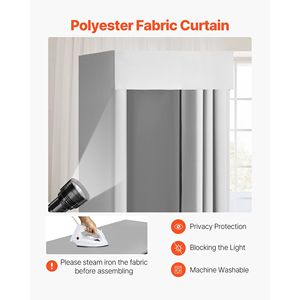 Armadi Portatili con Tende Spesse in Poliestere, Spazio Privato per Spogliatoio con Gancio Ombreggiante per Boutique e Centri Commerciali - Product Image 3