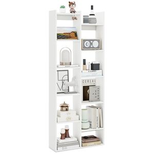 Librería Moderna de Madera Rústica de 11 Niveles con Kit Antivuelco para Sala de Estar - Product Image 5