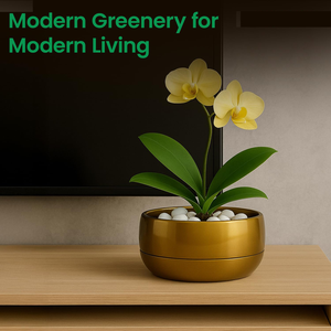 Pot de fleurs en métal pour plantes d'intérieur, pot de fleurs décoratif rond, support de plantes moderne résistant à la rouille pour la maison et le bureau - Product Image 5