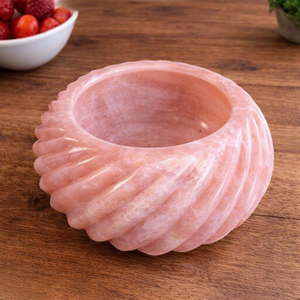 Frutero Decorativo de Ónix Rosa Ecológico de Primera Calidad, Hecho a Mano, para Centro de Mesa, Regalo para Navidad - Product Image 1