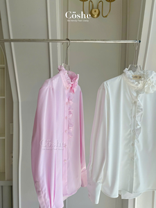 เสื้อคอเช่ ไอริเสื้อแขนยาวคอระบายเสื้อเบลาส์ดีไซน์หรูหราและเป็นผู้หญิงสไตล์หวานและอ่อนเยาว์สำหรับใส่ทำงานทุกวันแบบลำลอง - Product Image 5