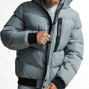 Hot Selling Premium Quality Eco-Friendly High Street Hooded <b>Waterproof</b> Reversible Puffer Jacket <b>Warm</b> Winter Comfortable Men - Product Image 2