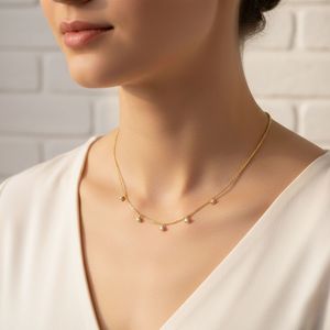 Collier pendentif en or 18 carats plaqué or, serti de diamants de laboratoire de couleur E, taille ronde, 1,00 carat total, certifié - Product Image 6