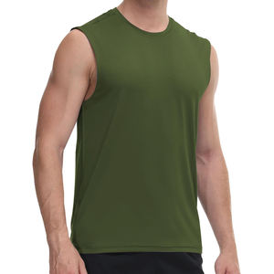 Camisetas sin Mangas de Alta Calidad para Hombre, Camiseta sin Mangas Elegante, Transpirable, de Secado Rápido, Cuello Redondo, para Fitness, Deportes, Gimnasio, Camisetas sin Mangas a la Moda - Product Image 2