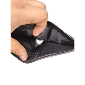 Portefeuille homme 2026 en cuir véritable avec logo personnalisé, blocage RFID, multiples fentes pour cartes, doublure en soie courte, pliable, qualité supérieure, vente en gros - Product Image 3