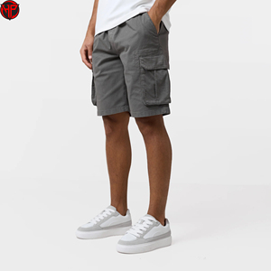 Pantalones Cortos Cargo Grises para Hombre, Pantalones Cortos de Trabajo Utilitarios con Múltiples Bolsillos, Ropa Casual de Verano, Pantalones Cortos Cargo para Hombre con Bolsillos Utilitarios, MOQ Bajo - Product Image 1