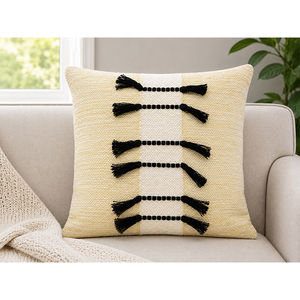 Funda de Cojín de Macramé 100% Algodón, Funda de Almohada de Algodón Hecha a Mano, Funda Decorativa Anudada para Sofá, Silla, Hogar, Hotel - Product Image 3