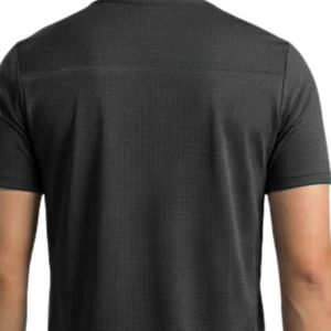 T-shirt Dry-X noir pour homme, léger, respirant, évacuant l'humidité, col rond, manches courtes, fitness, gym, entraînement, vêtements de sport - Product Image 5