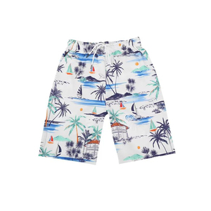SELF INDUSTRIES SN-794 Drawstring Mid-Rise Men's <b>Knee</b>-Length Casual Shorts with Pockets Polyester/Cotton Blend Breathable - Product Image 4