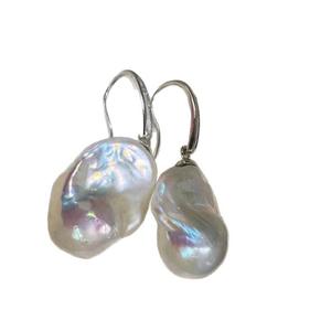 High-Grade S925 Silver Freshwater Pearl Dangle Earrings New Baroque Style European <b>Inspiration</b> Fashion Accessories for Women - Product Image 2