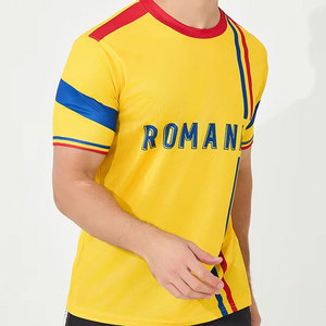 เสื้อฟุตบอลแขนสั้นแบบถักลายปักอักษรแบบกำหนดเองพร้อมโลโก้ - Product Image 3