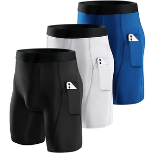 Calzoncillos bóxer de compresión de poliéster ecológico de tiro medio para hombre, personalizados 2026, con pantalones cortos de compresión para fitness, gimnasio y ciclismo. - Product Image 2