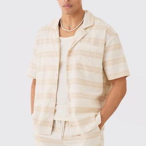 Ensemble décontracté sur mesure pour homme, été, 2 pièces, respirant, en polyester et coton, chemise et short, ensembles jumeaux, soldes - Product Image 4