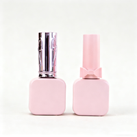 Échantillon gratuit Usine En Gros Vide Verre Vernis Bouteille Personnalisé et LOGO Uv Gel Vernis À Ongles Bouteille Avec Brosse Couvercle Rose