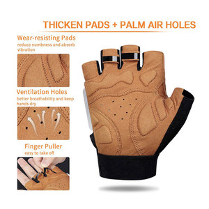 Guantes de carreras transpirables de medio dedo Cy, guantes adhesivos grises y verde lima, guantes de carreras unisex de poliéster transpirable - Product Image 5