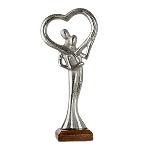 Escultura Decorativa de Aluminio de Alta Calidad para Mesa, Escultura Humana de Color Dorado con Base de Madera, Decoración para Mesa de Hogar u Oficina - Product Image 6