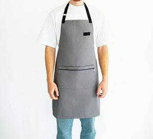 Overol de Trabajo Gris de Algodón para Hombre con Bolsillo, Uniforme de Trabajo de Alta Visibilidad, Ajuste Cómodo para Uso en la Cocina - Product Image 2