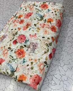 Tissu imprimé numérique de qualité export, motif floral, polyester, coton, rayonne, pour robe, chemisier, vêtements pour femmes - Product Image 3