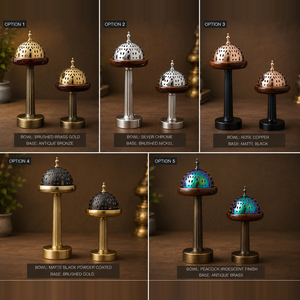 Charmant brûleur d'encens vert sauge avec revêtement poudré, doté d'un support en forme de pilier cannelé et d'un couvercle en dôme blanc ajouré pour la décoration - Product Image 6