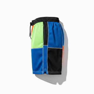 Shorts de sport en maille patchwork premium - Respirants, style streetwear athlétique, faible MOQ - Product Image 4
