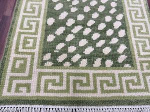 Hermosa alfombra Oushak de lana anudada a mano, color azul claro y beige, nueva, personalizable, hecha a mano para sala de estar, oficina, hogar, hotel - Product Image 4