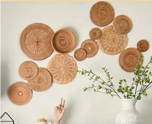 Ensemble de paniers de rangement en rotin vintage en forme de cœur, décoration murale, utilisation pour mariage, design flexible, plusieurs tailles, fabriqué au Vietnam - Product Image 4