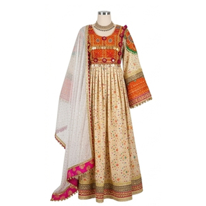 Vestido Tradicional Étnico Vintage Afgano Kuchi, Vestido de Boda Pakistaní, Ropa de Fiesta Multicolor, Vestido Afgano Kuchi - Product Image 2