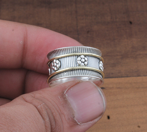 Classic Cluster <b>Ring</b> 925 <b>Silver</b> Textured Finish Bezel Setting Simple <b>Cross</b> Design Men's Gift Idea Wedding Band - Product Image 1