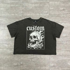 เสื้อยืดพิมพ์ลายรถแข่งแบบกำหนดเองสำหรับผู้ชาย ผ้าฝ้าย 100% คอกลม แขนสั้น สตรีทแวร์ OEM ODM เสื้อยืดลายกราฟิก ขายส่ง - Product Image 4