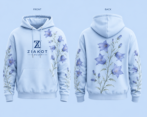 Sudadera con Capucha Personalizada al por Mayor con Diseño Floral Azul y Verde Claro, Sudadera Transpirable para Hombre de Ziakot Industry - Product Image 1