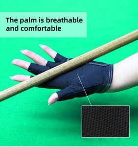 Guanti da biliardo guanti da mezze dita personalizzati guanti da biliardo antiscivolo traspiranti di alta qualità per sport all'aperto - Product Image 4