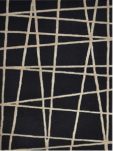 Alfombra negra y blanca de lana hecha a mano, de alta calidad, ecológica, antideslizante, para sala de estar, habitaciones infantiles, hoteles y oficinas. - Product Image 3